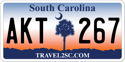 SC license plate AKT267