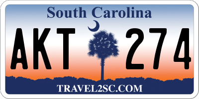 SC license plate AKT274