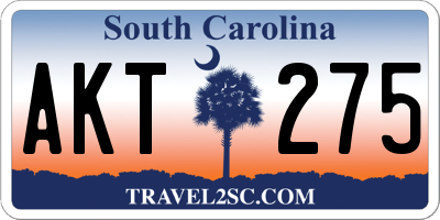 SC license plate AKT275