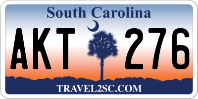 SC license plate AKT276