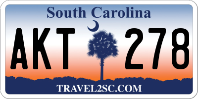 SC license plate AKT278