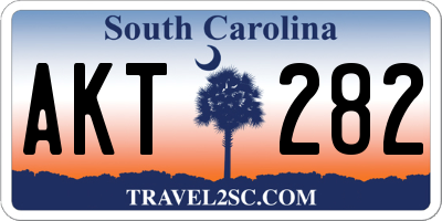 SC license plate AKT282