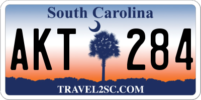 SC license plate AKT284