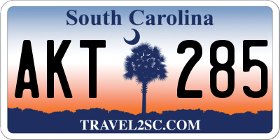 SC license plate AKT285