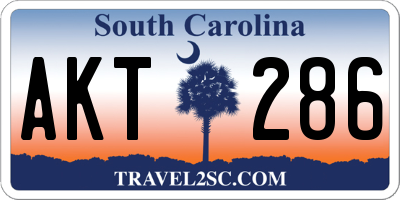 SC license plate AKT286