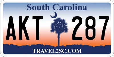 SC license plate AKT287