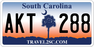 SC license plate AKT288