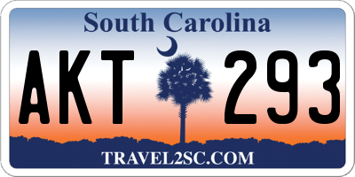 SC license plate AKT293