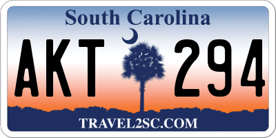 SC license plate AKT294