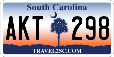 SC license plate AKT298