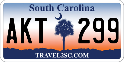SC license plate AKT299