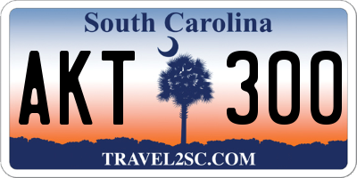 SC license plate AKT300