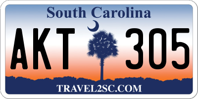 SC license plate AKT305