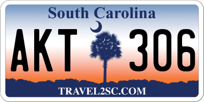 SC license plate AKT306