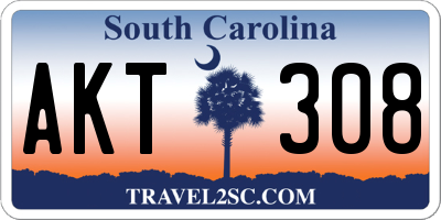 SC license plate AKT308