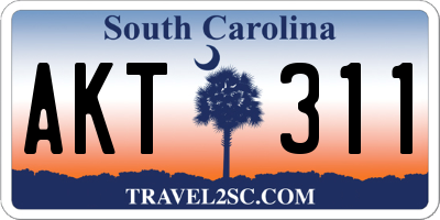 SC license plate AKT311
