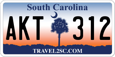SC license plate AKT312