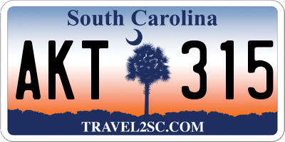 SC license plate AKT315