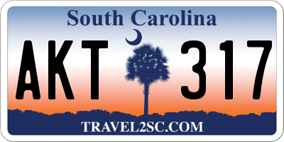SC license plate AKT317