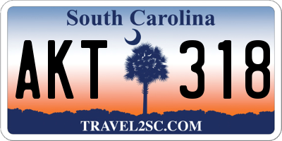 SC license plate AKT318