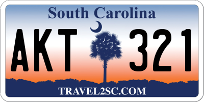 SC license plate AKT321