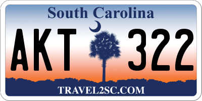 SC license plate AKT322