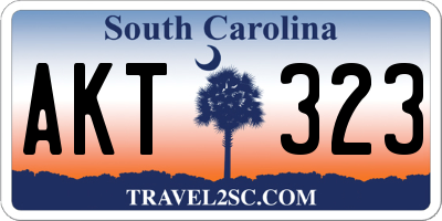 SC license plate AKT323