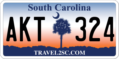 SC license plate AKT324