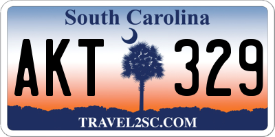 SC license plate AKT329
