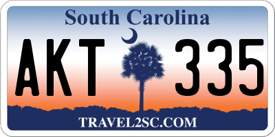 SC license plate AKT335