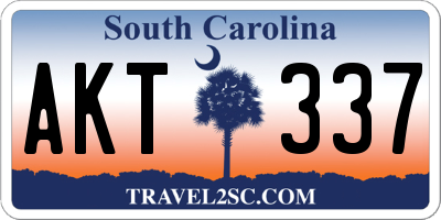 SC license plate AKT337