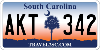 SC license plate AKT342