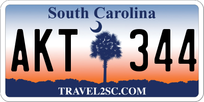 SC license plate AKT344