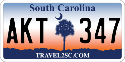 SC license plate AKT347