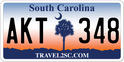 SC license plate AKT348