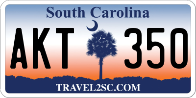 SC license plate AKT350