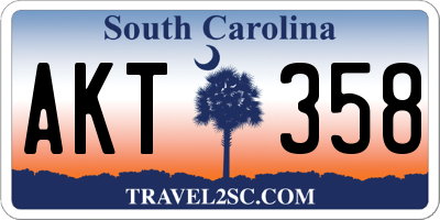 SC license plate AKT358