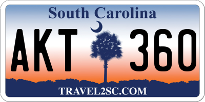 SC license plate AKT360