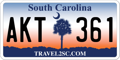 SC license plate AKT361