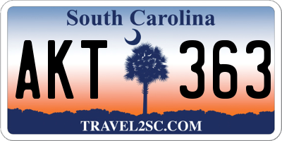 SC license plate AKT363