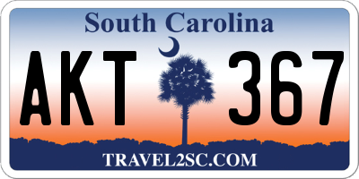 SC license plate AKT367