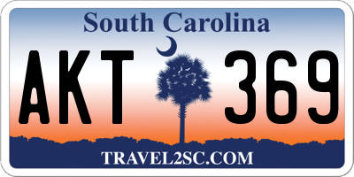 SC license plate AKT369