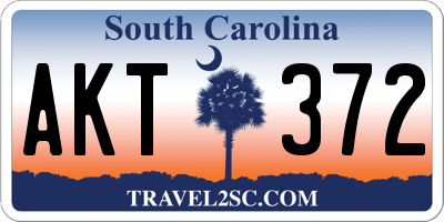 SC license plate AKT372