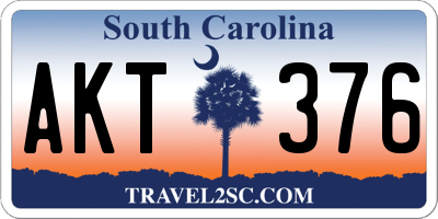 SC license plate AKT376