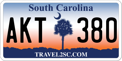 SC license plate AKT380