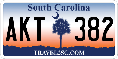 SC license plate AKT382