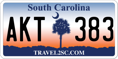 SC license plate AKT383