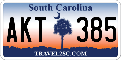 SC license plate AKT385