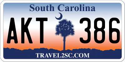 SC license plate AKT386