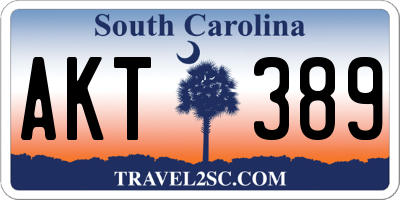 SC license plate AKT389